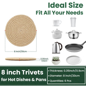 KITLAB 6pc trivet set ideal for everyday use and easy storage