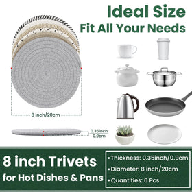 KITLAB 8-inch trivet safeguards countertops from hot pots.