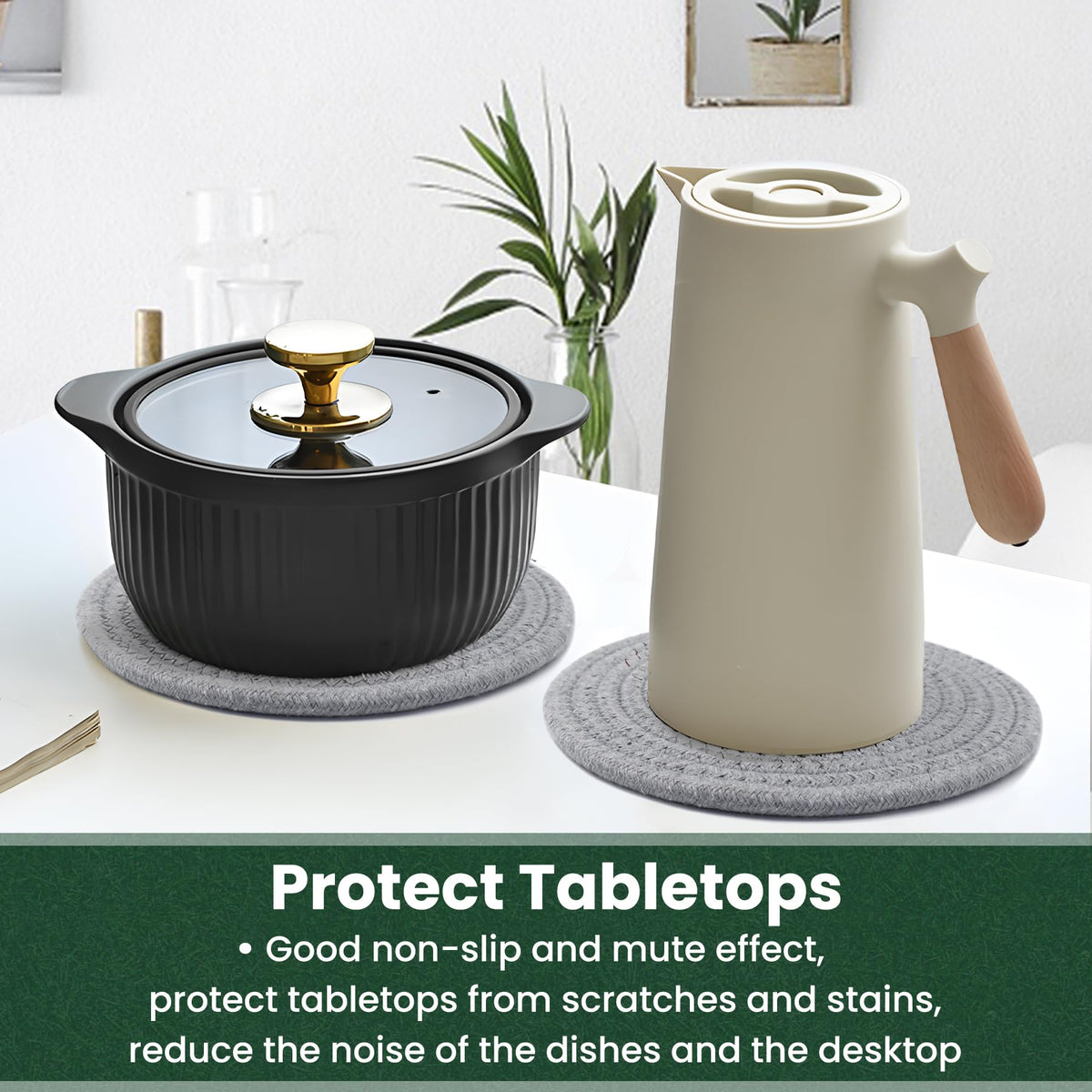KITLAB 8-inch trivet adds rustic charm to kitchen decor.