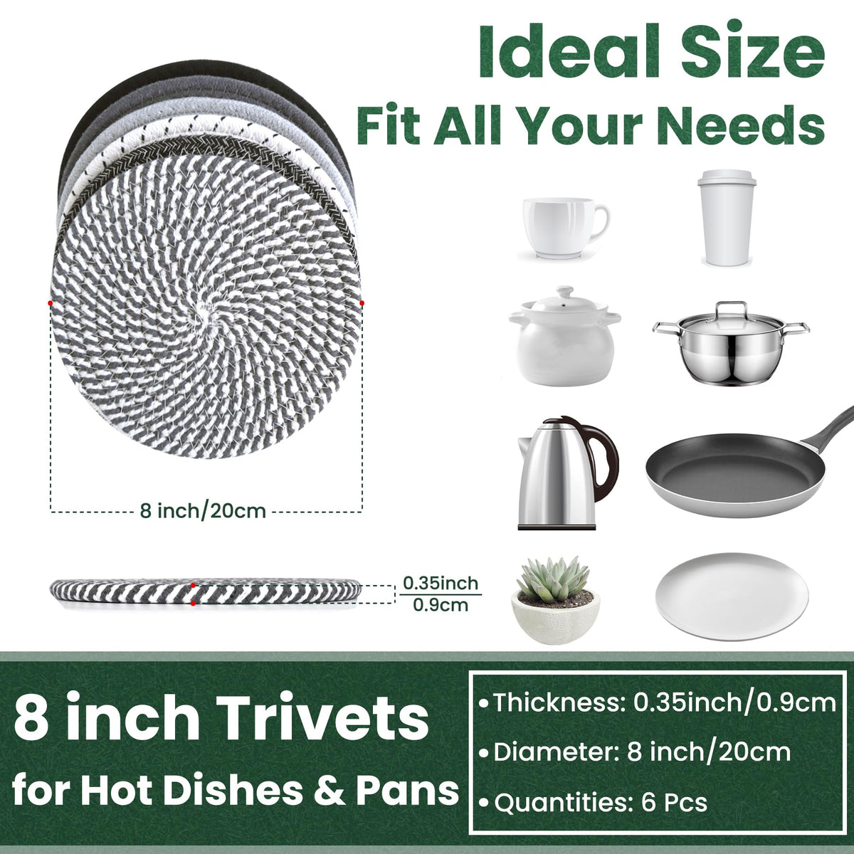 KITLAB hot pot trivet on counter protects surfaces from heat.