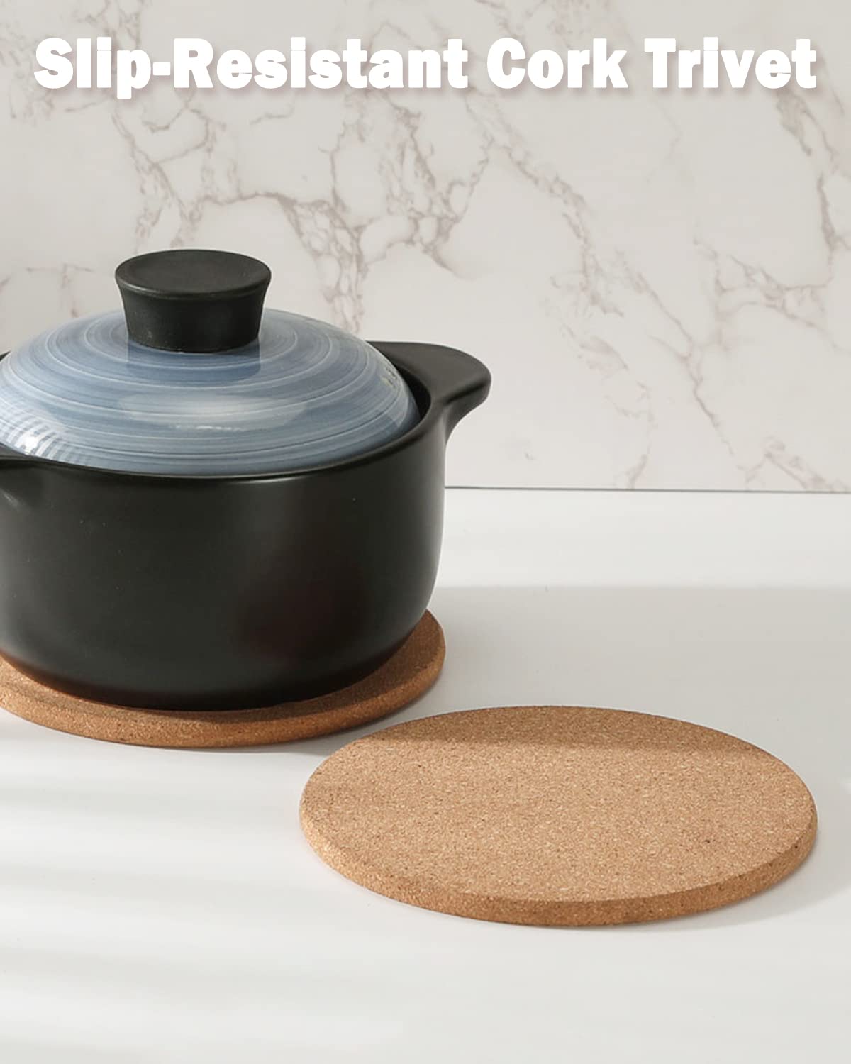 KITLAB compact cork trivets pack stores easily for quick access.