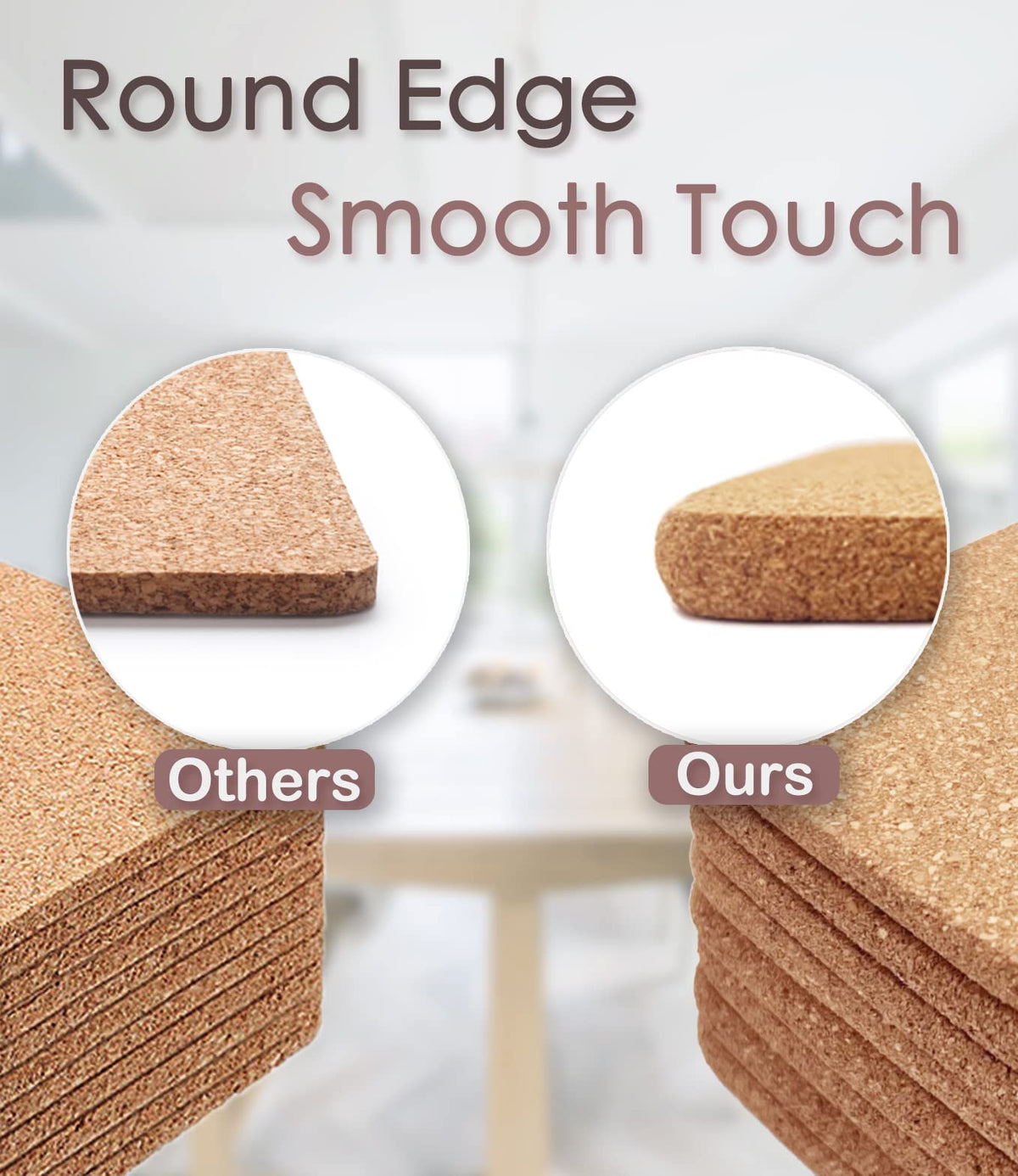 KITLAB cork trivets protect tabletops from hot dishes after cooking sessions.