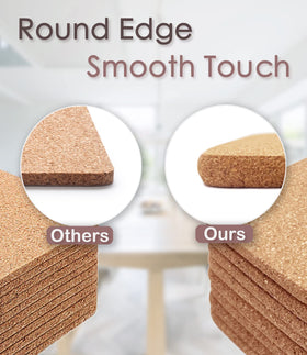 KITLAB cork trivets protect tabletops from hot dishes after cooking sessions.