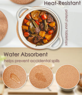 KITLAB cork trivet as utensil rest on countertop