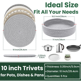 KITLAB extra-large trivet with thick insulation for safe heat relief.