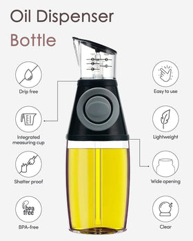 KITLAB leak-proof pump keeps oil tidy and drip-free during every pour.