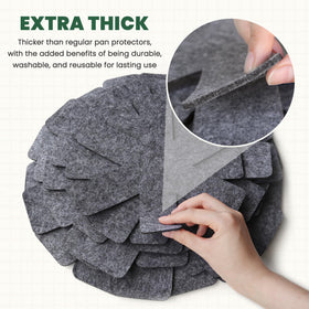KITLAB premium felt construction offers softness, thickness, and durable reuse for daily kitchen use