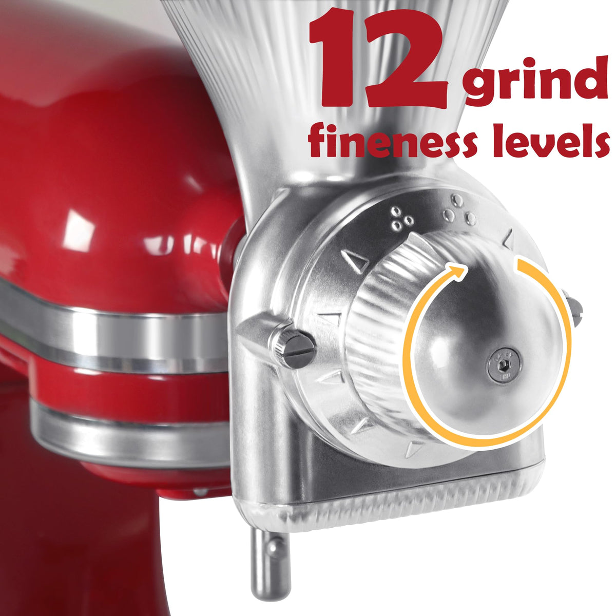 KITOART close-up of the durable metal grinding chamber highlighting long-lasting performance.