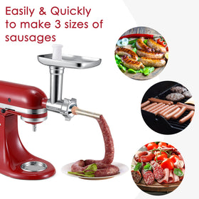 KITOART grinder accessories including tray and blades for varied textures.