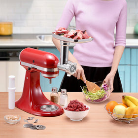 KITOART grinder worm component enables smooth, controlled grinding with KitchenAid mixes.