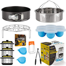 Kitoolbase Insta Pot steamer basket ready for even steaming of vegetables and seafood.