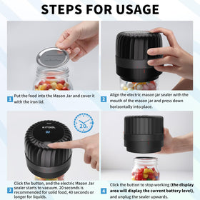 KITOOL regular-mouth jar lids set for versatile storage