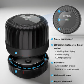 KITOOL wide-mouth jar lids set included for secure sealing