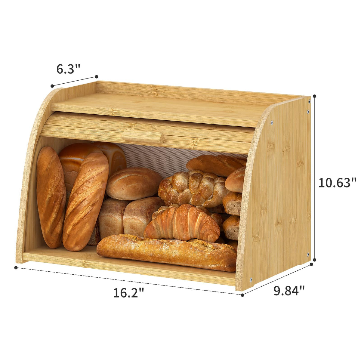 Kitsanery top storage space with lip to prevent items from sliding