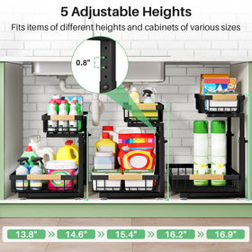 Kitstorack adjustable height with five settings fits tall bottles and boxes