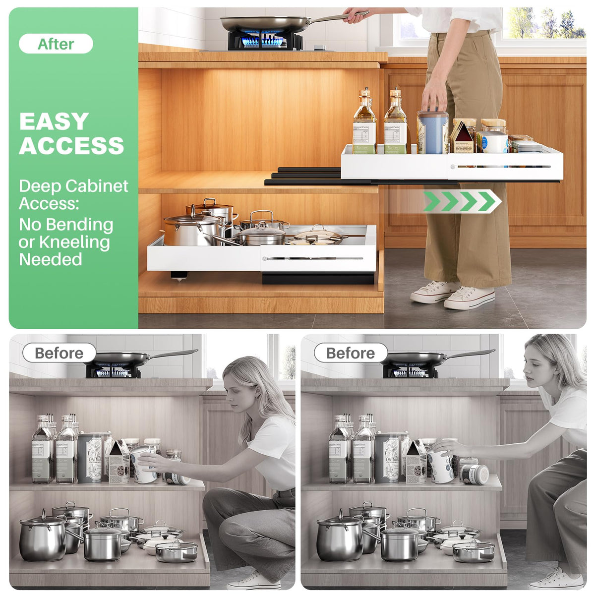 Kitstorack provides back-of-cabinet access without heavy digging