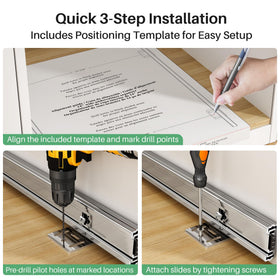 Kitstorack easy installation—attach, position, and secure with screws