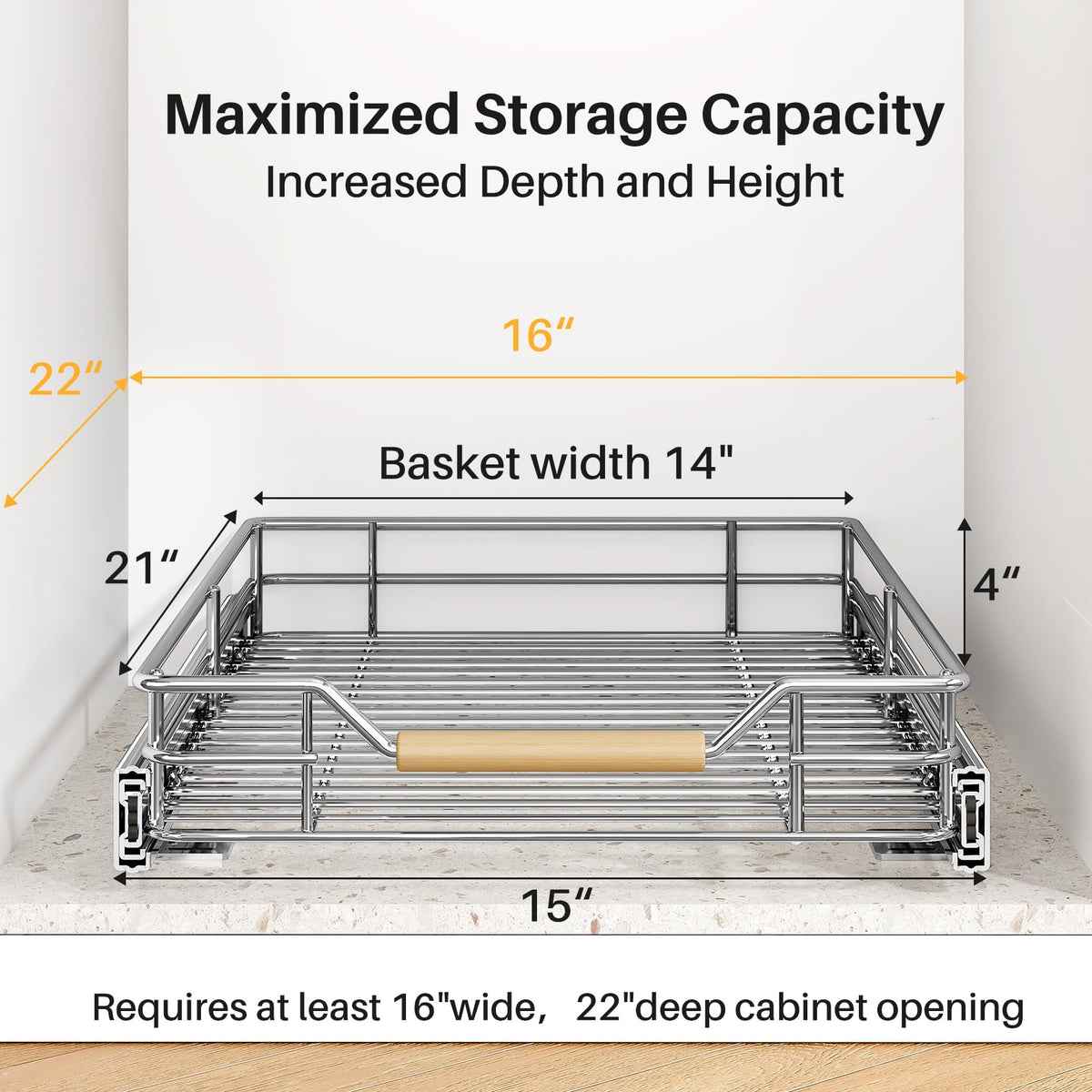 Kitstorack full-extension rail delivers smooth, silent access to pots and pans.