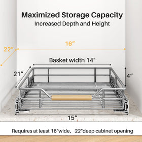 Kitstorack full-extension rail delivers smooth, silent access to pots and pans.