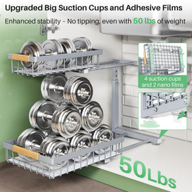 Kitstorack height-adjustable design with five levels for tall bottles.