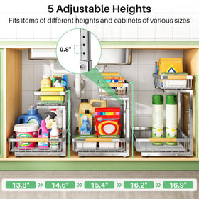 Kitstorack height-adjustable legs adapt to tall bottles and varied storage.