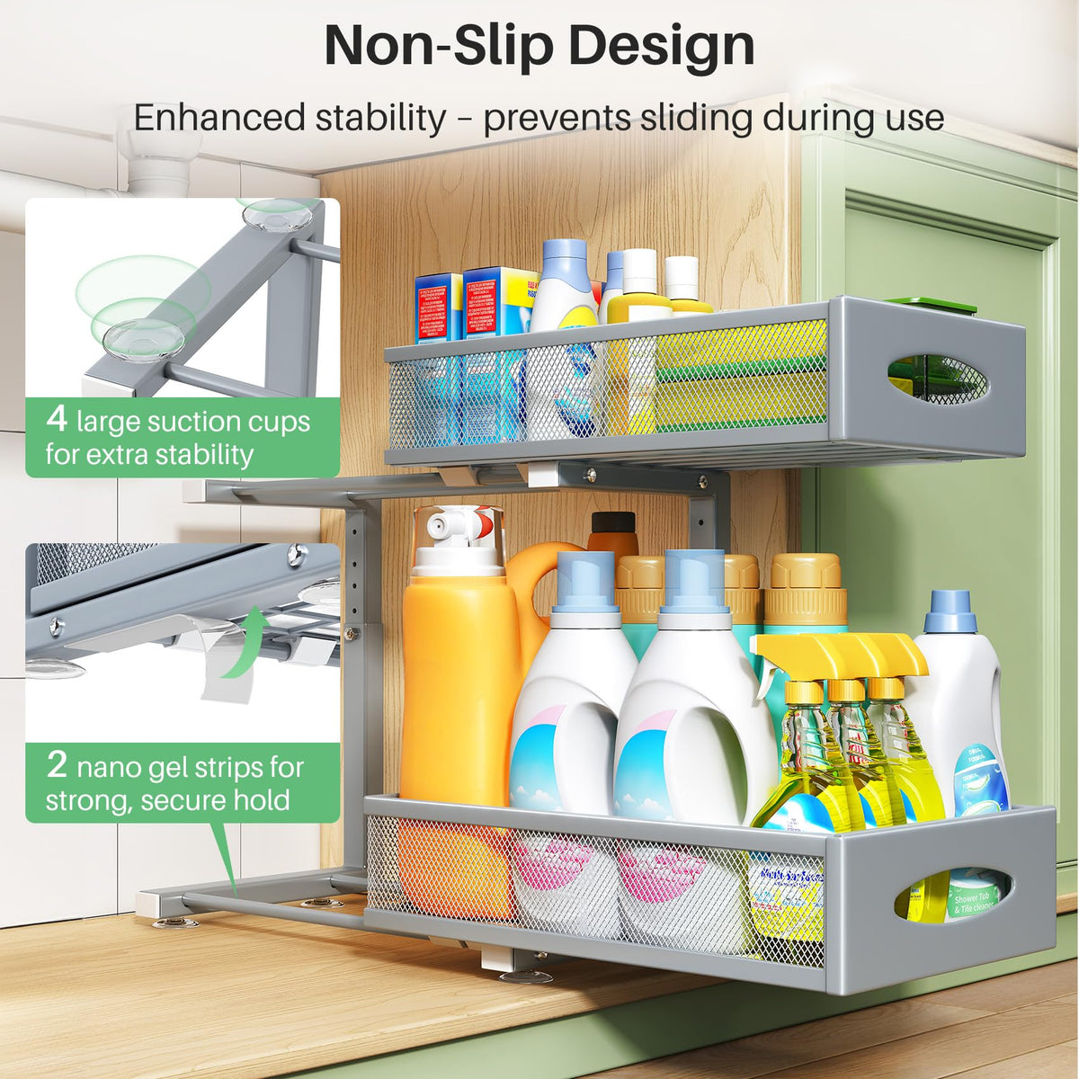 Kitstorack versatile cabinet storage for kitchen, pantry, bathroom, or office.