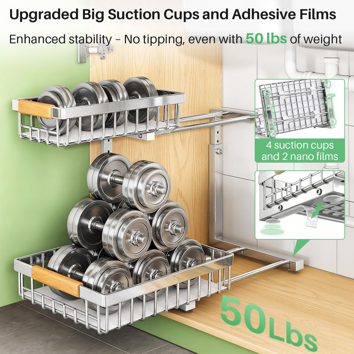 Kitstorack nano adhesive films help keep the unit steady on surfaces.
