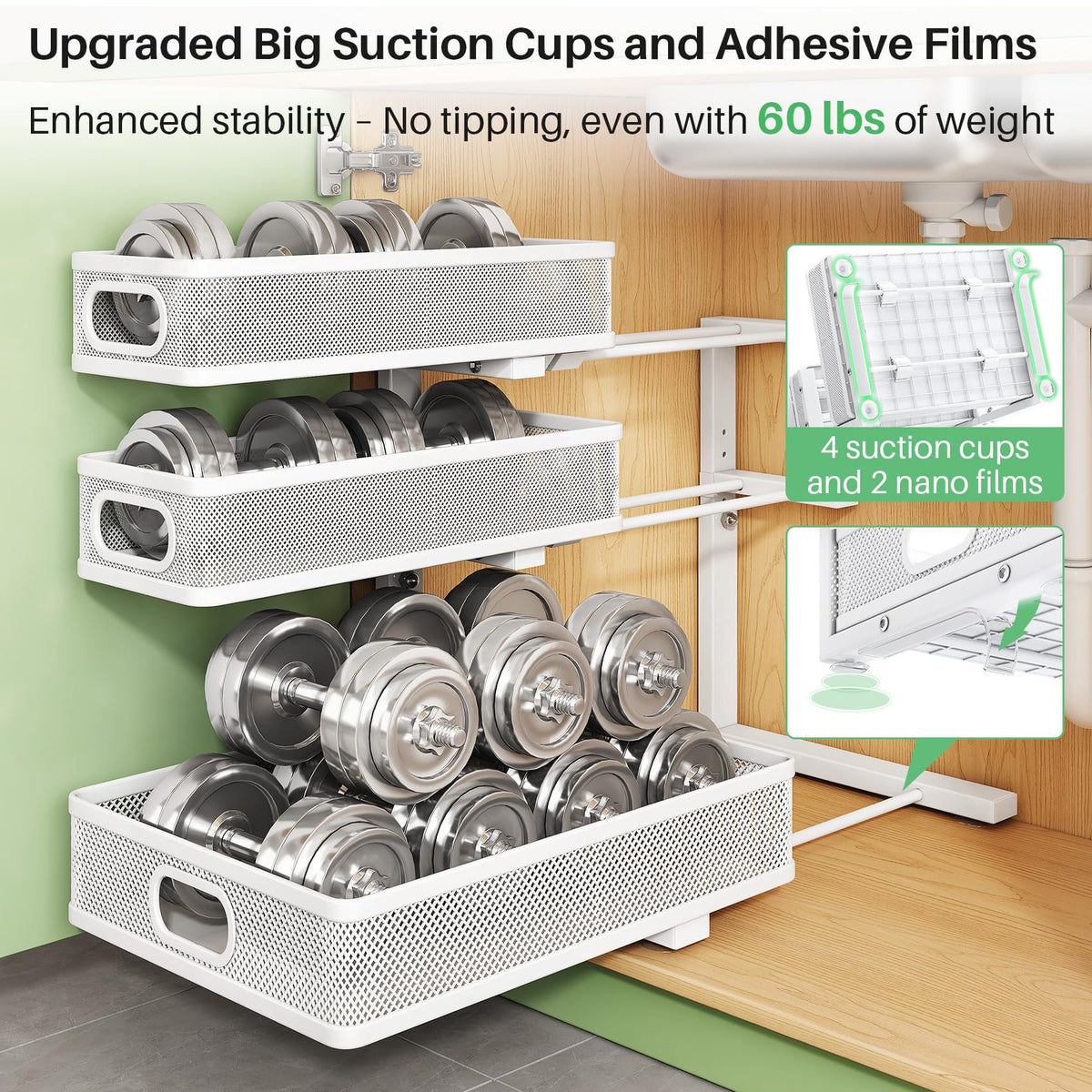 Kitstorack pantry and cabinet organizer for neat kitchen storage.