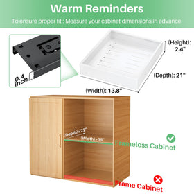 Kitstorack pullout drawer side view demonstrates full-extension reach for items