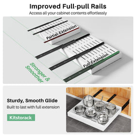 Kitstorack riser pads fit framed or frameless cabinets for versatile placement
