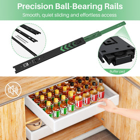 Kitstorack roll-out shelf heavy-duty supports pots and pans
