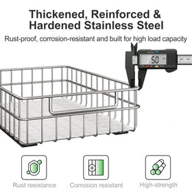Kitstorack rust-proof stainless steel construction offers durable, moisture-resistant kitchen storage