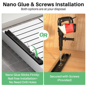 Kitstorack compact metal rails create a tidy, space-maximizing cabinet interior