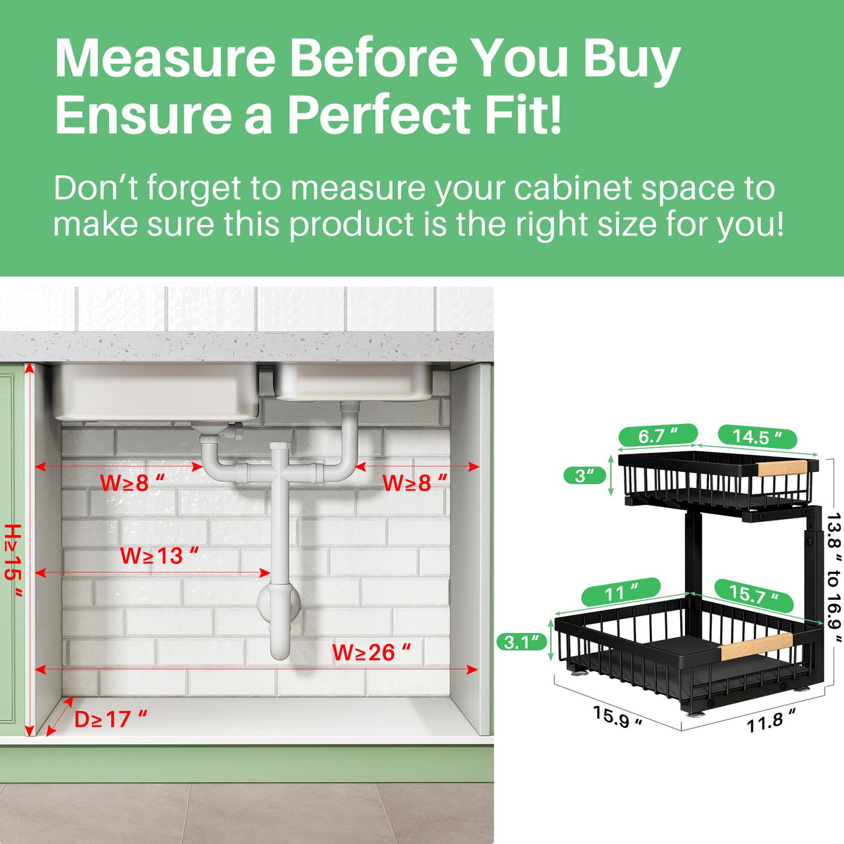 Kitstorack slide-out drawer design offers easy access to back shelf items.