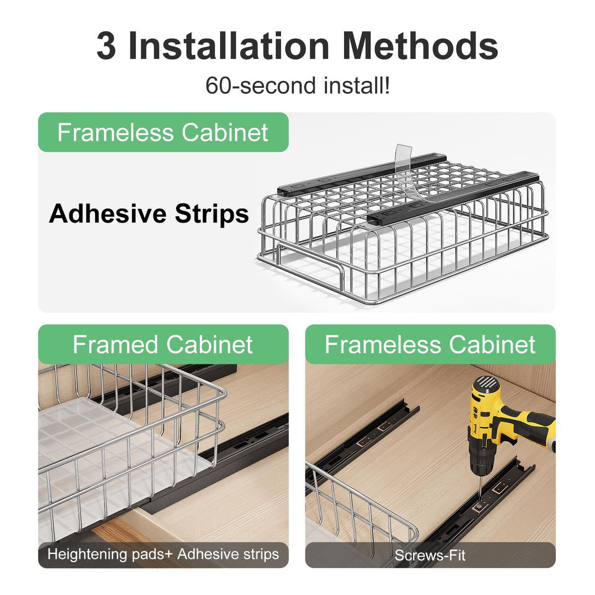Kitstorack soft-close features keep noise down during access