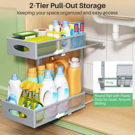 Kitstorack suction cups and nano tapes stabilize the organizer during use.