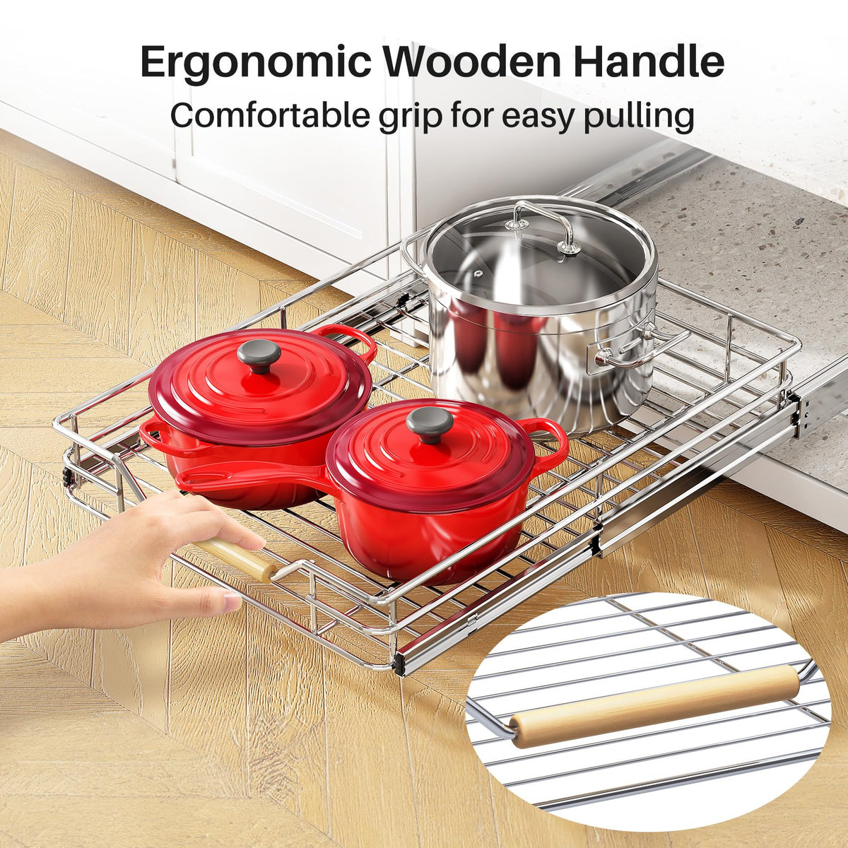 Kitstorack under-cabinet solution saves pantry space
