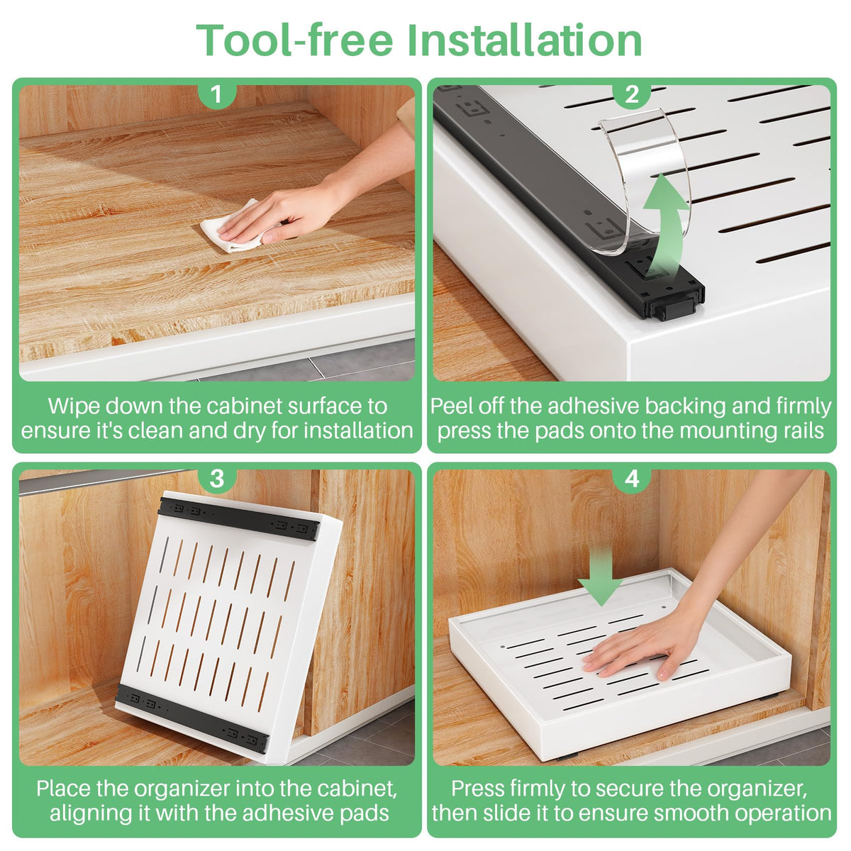 Kitstorack under-sink install demonstrates versatile placement options