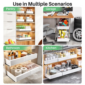 Kitstorack white finish adds a modern look to kitchen cabinets