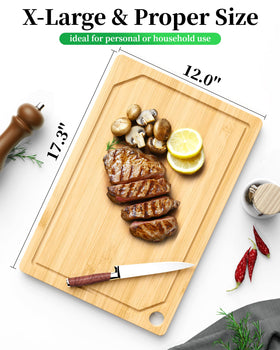 Kitsure bamboo cutting board 11x7 perfect for quick fruit prep