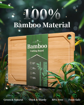 Kitsure bamboo cutting board hanging hole for compact storage