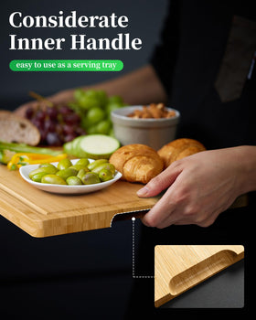 Kitsure cutting board with hanging hole for easy wall storage