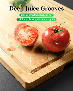 Kitsure bamboo serving board doubles as a stylish platter