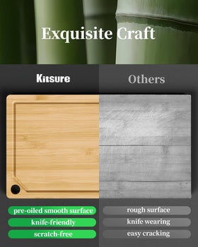 Kitsure board with hanging hole for space-saving storage