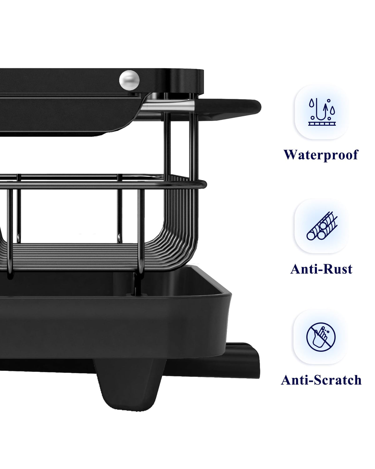 Kitsure dish drying rack compact footprint fits small kitchens