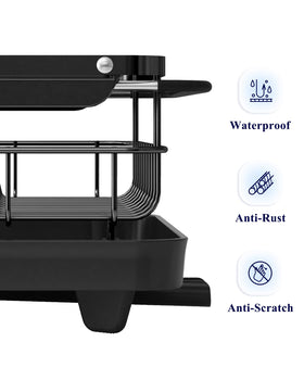 Kitsure dish drying rack compact footprint fits small kitchens