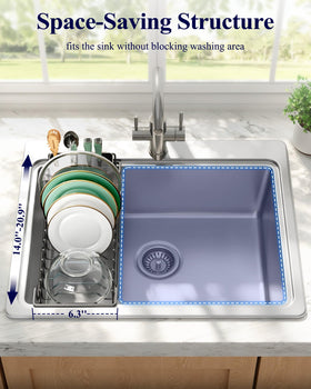 Kitsure countertop use with tray offers a versatile two-zone drying solution.
