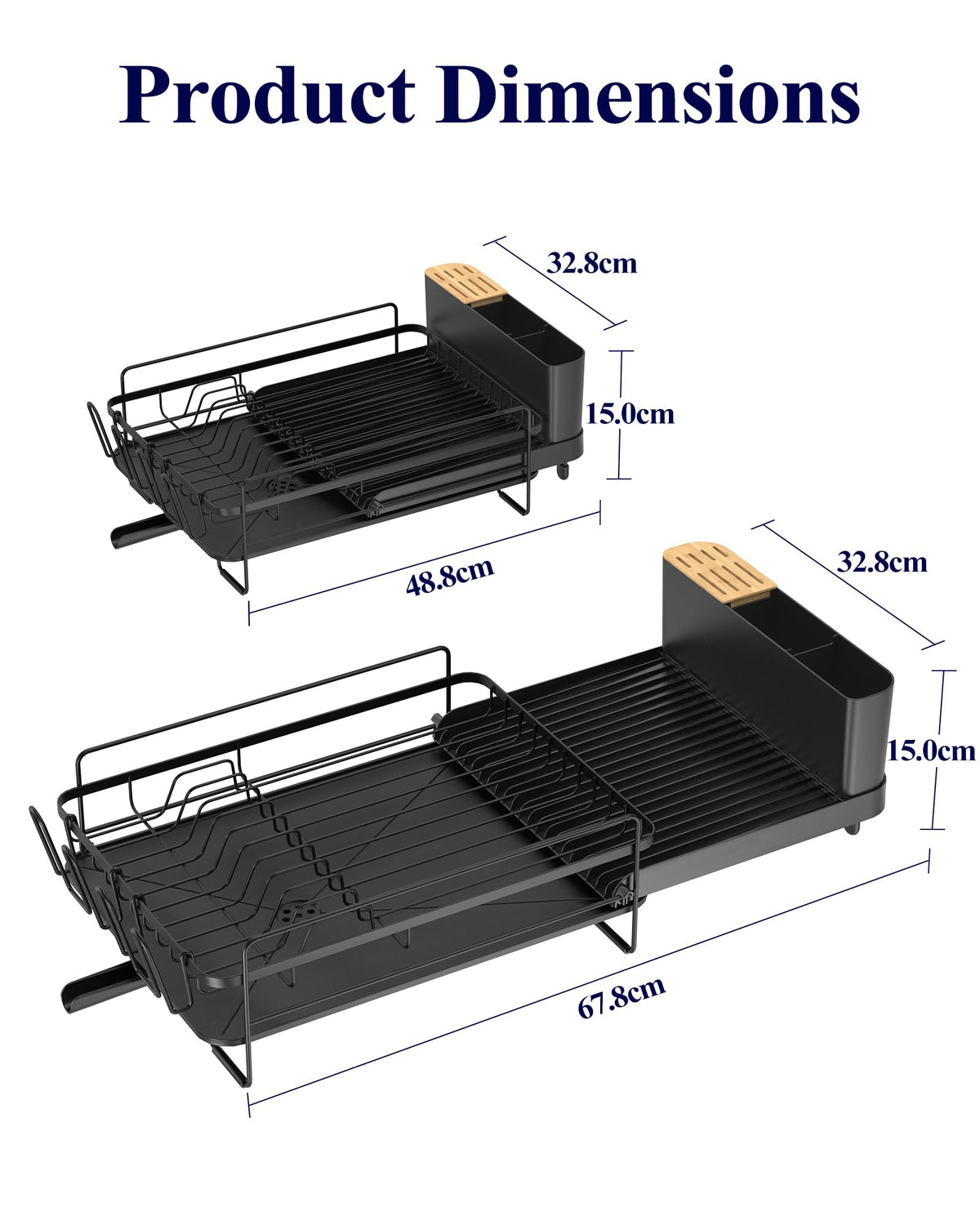 Kitsure integrated cutlery holder keeps spoons and forks organized.