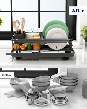 Kitsure dish drying rack easy-clean design for quick maintenance