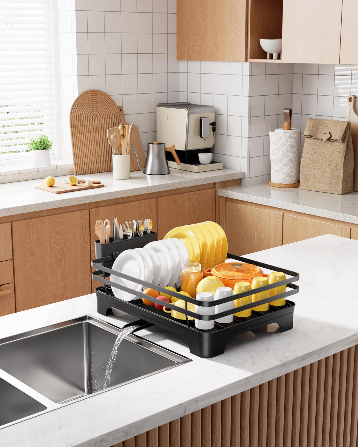 Kitsure's sleek black finish blends with modern kitchens.